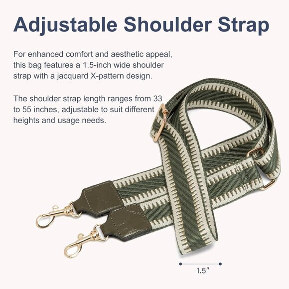 Stylish Clear Purse for Stadium Events - 9.8" x 2.7" x 6.3" - Midnight Green - Picture 5 of 7